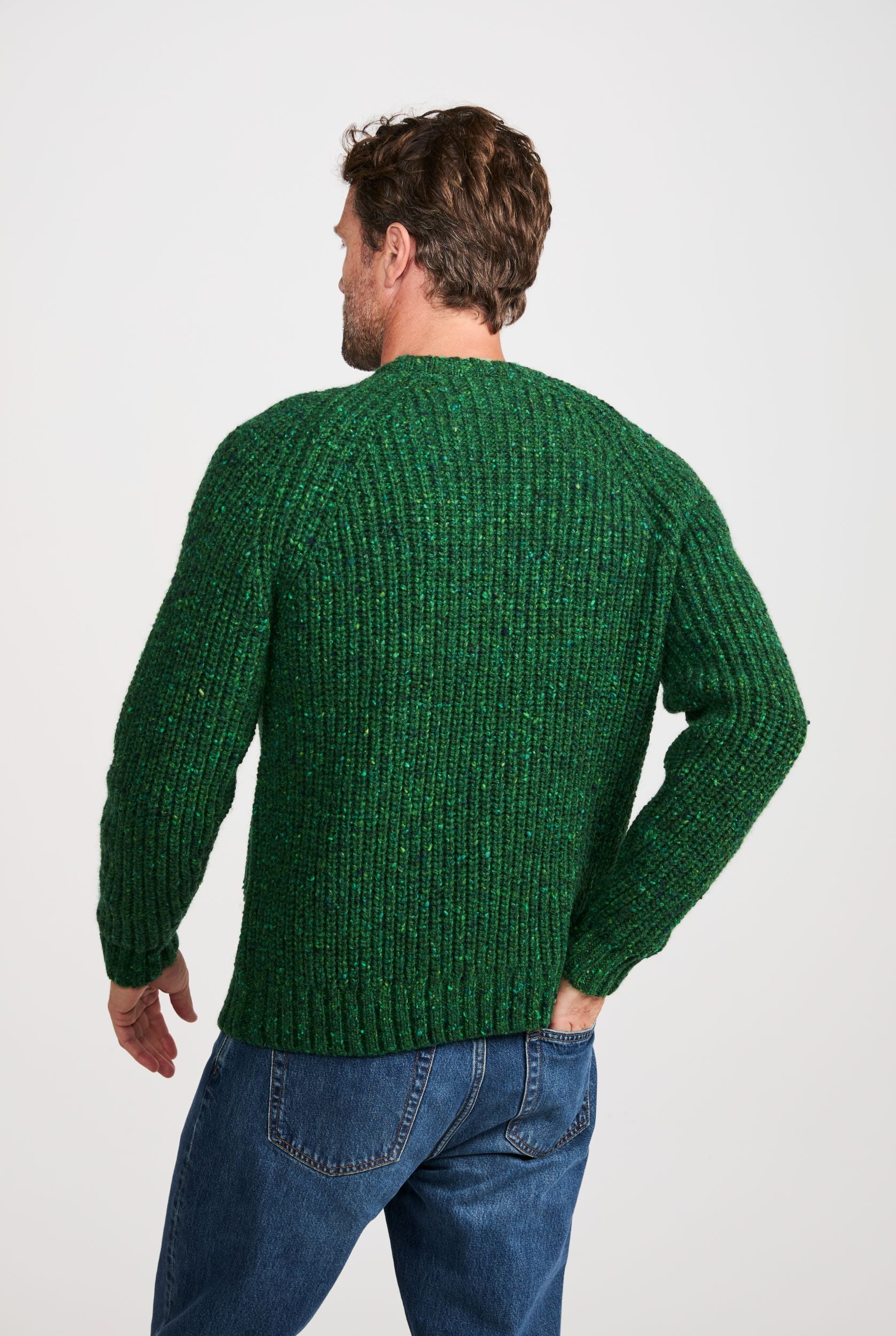 Killykeen Mens Fisherman Ribbed Crew - Green - Image 5