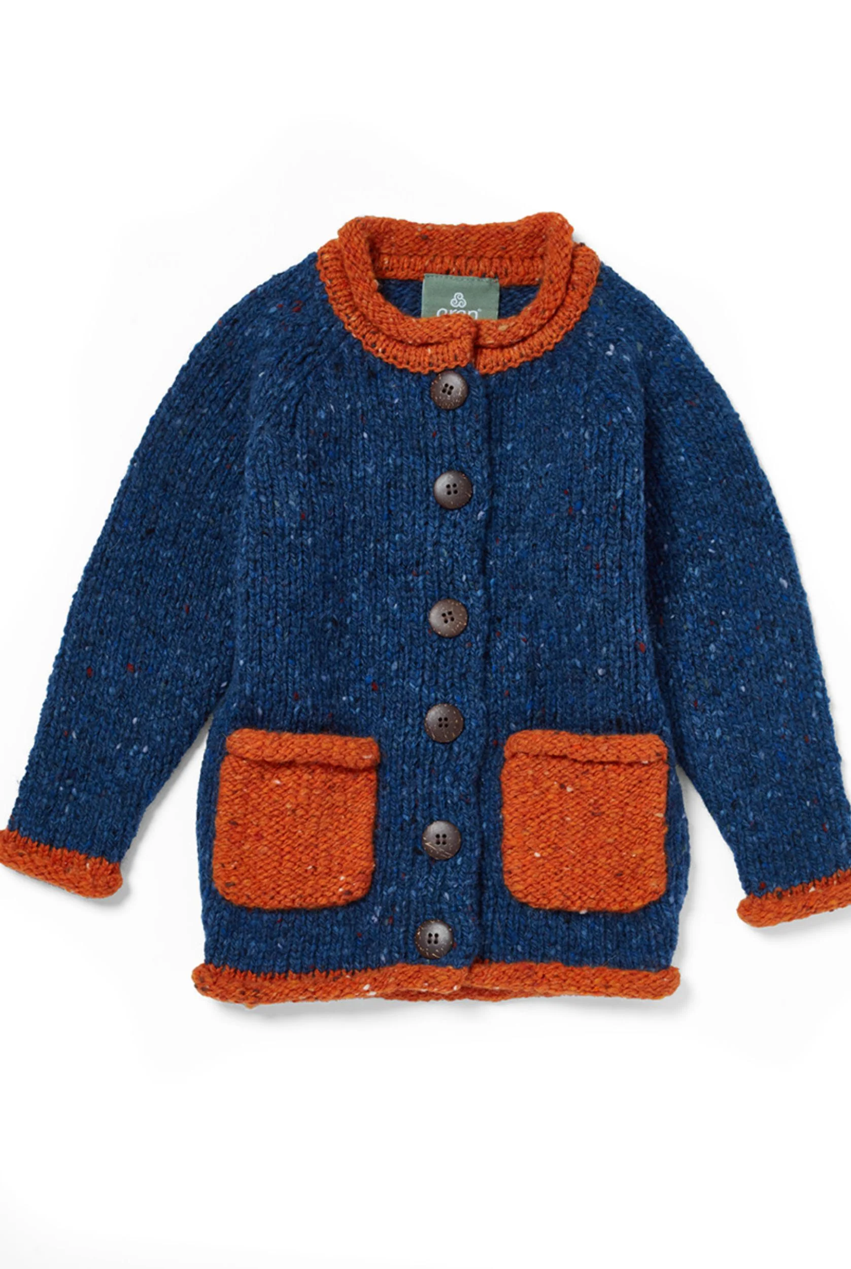 Solas Children’s Roll Neck Cardigan - Nightsky - Image 3